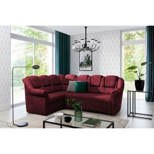 Coltar extensibil stanga 3 locuri ELTAP, LII-091, Lord II, 243x195x112 cm, lemn/poliester, rosu inchis imagine