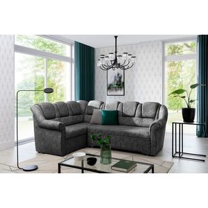 Coltar extensibil stanga 3 locuri ELTAP, LII-095, Lord II, 243x195x112 cm, lemn/poliester, gri imagine