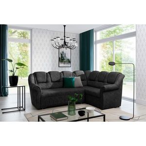 Coltar extensibil dreapta 3 locuri ELTAP, LII-096, Lord II, 243x195x112 cm, lemn/poliester, gri inchis imagine