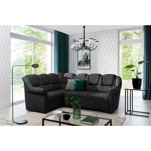 Coltar extensibil stanga 3 locuri ELTAP, LII-097, Lord II, 243x195x112 cm, lemn/poliester, gri inchis imagine