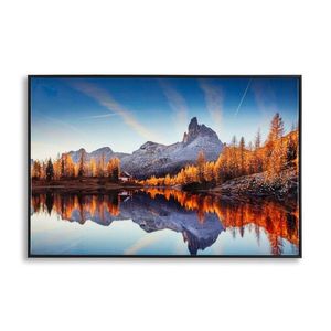 Tablou decorativ Print C/Lake Frame, Mauro Ferretti, 60x90 cm, canvas/lemn de pin/plastic, multicolor imagine
