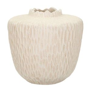 Vaza decorativa Shade, Mauro Ferretti, 35x32.5 cm, oxid de magneziu, crem imagine