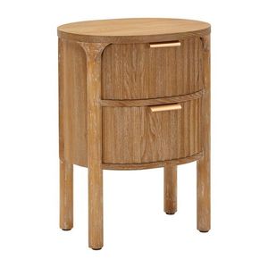 Noptiera Gothenburg, Mauro Ferretti, 38x34.5x52 cm, lemn de brad/MDF/fier, maro imagine