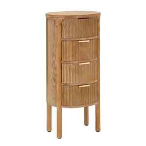 Comoda Goteborg, Mauro Ferretti, 38x33.5x82 cm, lemn de brad/MDF/fier, maro imagine