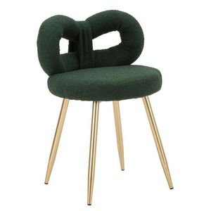 Scaunel Ilary Mini, Mauro Ferretti, 40x40x67 cm, MDF/fier/poliester, verde/auriu imagine