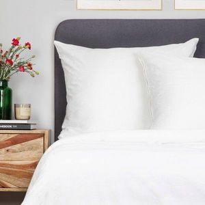 Lenjerie de pat King Size, Hindi, Homla, 3 piese, 200x220 cm, bumbac satinat, ecru imagine