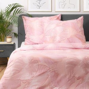 Lenjerie de pat King Size, Gallo, Homla, 3 piese, 200x220 cm, microfibra din poliester, roz imagine