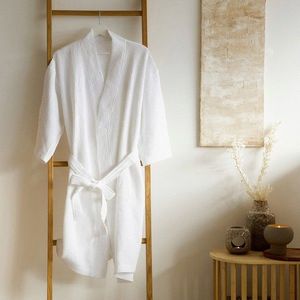 Halat de baie Vaffel, Homla, L/XL, bumbac/vascoza, alb imagine