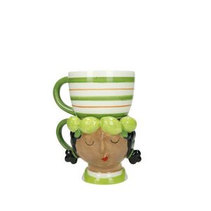 Set 2 cesti, Lime Double Lady, Brandani, 10.5x17.5 cm, dolomit imagine
