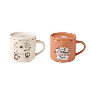 Set 2 cani, Cats, Brandani, 10x9 cm, portelan New Bone China imagine