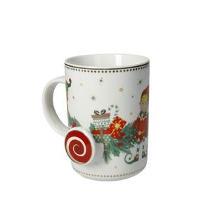 Cana, Elfomagia Lollipop Red, Brandani, 8x11 cm, portelan New Bone China imagine