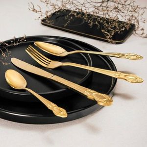 Set tacamuri pentru 6 persoane Manor, Homla, 24 piese, inox, auriu imagine