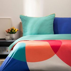 Lenjerie de pat King Size, Color Fiesta, Homla, 3 piese, 200x220 cm, microfibra din poliester, multicolor imagine