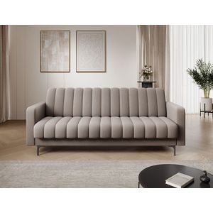 Canapea extensibila 3 locuri ELTAP, Roneyy, 212x89x86 cm, lemn/poliester, bej inchis imagine