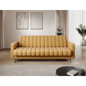 Canapea extensibila 3 locuri ELTAP, Roneyy, 212x89x86 cm, lemn/poliester, mustar imagine