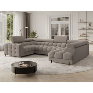 Coltar extensibil dreapta 3 locuri ELTAP, RT-18SO, Fectory, 346x205x93 cm, lemn/poliester, bej inchis imagine