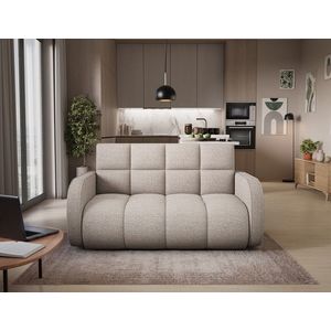 Canapea extensibila 3 locuri ELTAP, Deverio, 154x103x83 cm, lemn/poliester, bej deschis imagine