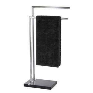 Suport prosoape, Wenko, Noble Black, 45.5 x 82 x 20 cm, inox/polirasina imagine