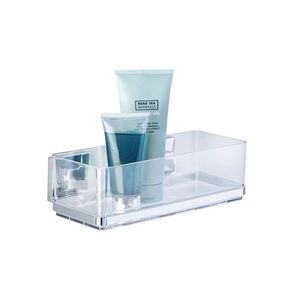 Polita pentru baie, Wenko, Quadro Vacuum-Loc®, 25.5 x 8.5 x 14 cm, inox/plastic imagine