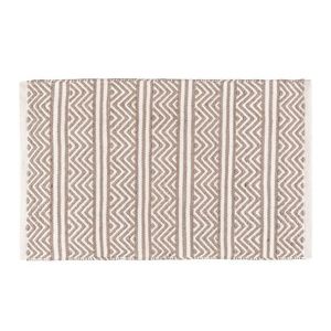 Covoras de baie Rug Shaki, Wenko, 50x80x0.8 cm, plastic/poliester, bej/alb imagine