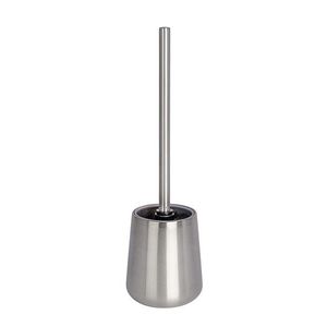 Perie pentru toaleta cu suport, Wenko, Solid, 11 x 38 cm, inox imagine