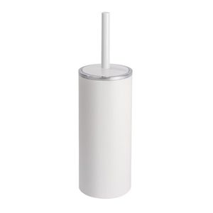 Perie pentru toaleta cu suport, Wenko, Inca, 10.5 x 34 cm, plastic, alb imagine