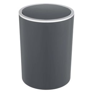 Cos de gunoi cu capac batant, Wenko, Inca, 5 L, 18.5 x 25.5 x 18.5 cm, plastic, antracit imagine
