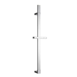 Bara cu suport pentru dus, Wenko, Design, 68 cm, inox, gri imagine