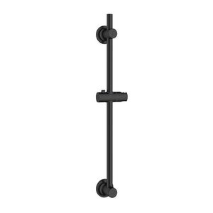 Bara cu suport pentru dus, Wenko, Shower, 70 cm, inox, negru imagine