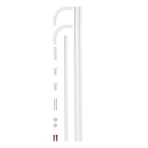 Bara pentru perdea de dus, Wenko, Universal Chrome, Ø 2 cm, aluminiu, alb imagine