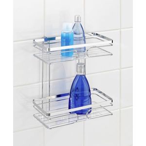 Polita pentru baie Premium, Wenko, 24x13.5x27 cm, inox, argintiu lucios imagine