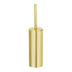 Perie pentru toaleta cu suport Orea Gold, Wenko, 9x12.5x39.5 cm, inox, auriu imagine