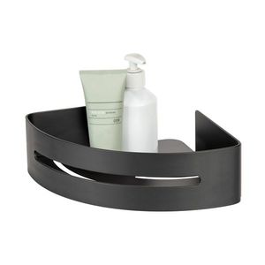 Polita pentru baie Bivio, Wenko, 30.5x23x8 cm, aluminiu, negru imagine