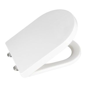 Capac de toaleta Calla, Wenko, 35.5x47 cm, termoplastic/inox, alb imagine
