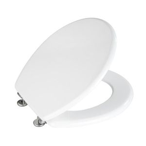 Capac de toaleta Prima, Wenko, 37x41 cm, MDF/inox, alb imagine