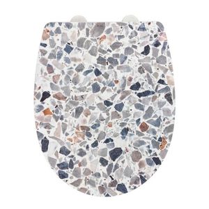 Capac de toaleta Terrazzo, Wenko, 36.5x45 cm, termoplastic/inox, multicolor imagine
