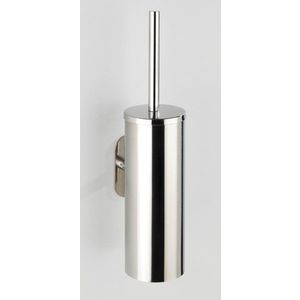 Perie pentru toaleta cu suport Orea, Wenko, 9x12.5x39 cm, inox, argintiu lucios imagine