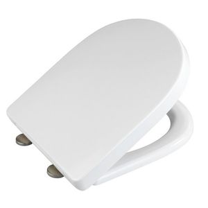 Capac de toaleta Exclusive, Wenko, 36.5x47 cm, duroplast/inox, alb imagine