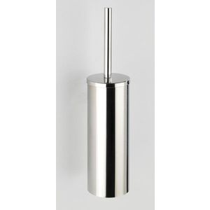 Perie pentru toaleta cu suport Orea, Wenko, 9x40.5 cm, inox/polipropilena, argintiu lucios imagine