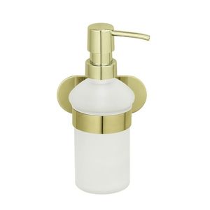 Dozator sapun lichid Orea, Wenko, 10x10.5x16.5 cm, inox, auriu imagine