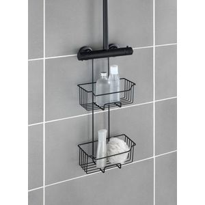 Etajera suspendabila Milo, Wenko, 25x14x55 cm, inox, negru imagine