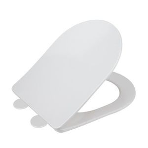 Capac de toaleta Galati, Wenko, 36x46 cm, duroplast/inox, alb imagine