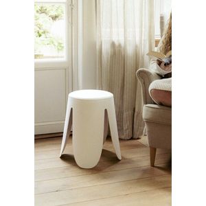 Scaunel pentru baie Comiso, Wenko, 44.5x46 cm, plastic/poliuretan, alb imagine