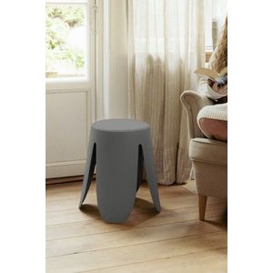 Scaunel pentru baie Comiso, Wenko, 44.5x46 cm, plastic/poliuretan, antracit imagine