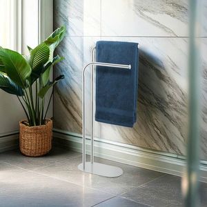 Suport pentru prosoape Levante, Wenko, 30x17x79 cm, inox, argintiu lucios imagine