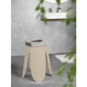Taburet pentru baie Comiso, Wenko, 44.5x46 cm, plastic/poliuretan, bej imagine