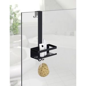 Etajera suspendata pentru baie Bribano Uno, Wenko, 23x18x44.5 cm, inox, negru imagine