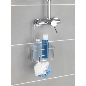 Etajera suspendata pentru baie Milito, Wenko, 18x13x28.5 cm, inox/PET, argintiu imagine