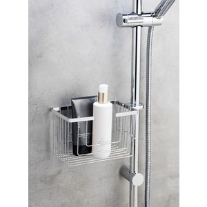 Etajera pentru baie Valognes, Wenko, 20x13x12 cm, inox, argintiu imagine