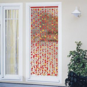 Perdea decorativa pentru usa Indian Summer, Maximex, 90x1x190 cm, poliester/polipropilena, portocaliu/rosu imagine